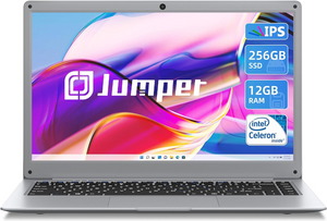 jumper 14" Laptop, 12GB DDR4 256GB SSD, Laptops with Intel Celeron Processor, Lightweight Computer with FHD 1080p Display, Dual Speakers, Dual-Band WiFi(2.4G/5G), BT4.0, 35520mWH Battery.