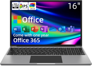 jumper Laptops 16 Zoll FHD HD Notebook, 4GB RAM 128GB SSD, Celeron, Bis zu 2,5 GHz, 2.4G+5G WiFi, 1920 * 1200 IPS, Bluetooth4.0, USB 3.0¡Á2, Installation f¨¹r EIN Jahr 360 Office, 2023