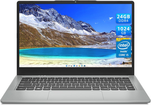 jumper Laptop 14 Zoll, 24GB DDR4 1024GB SSD, Intel Core i5 (bis zu 3,6 GHz), 8-Thread, 14" IPS Full HD Notebook, 2.4/5.0G WLAN, Type-C, 4 Lautsprecher, Bluetooth 4.0, 2023