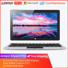 Load image into Gallery viewer, Jumper EZpad 6 Pro 2 in 1 11.6 inch Tablet PC with  Keyboard- Silver
