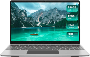 jumper Laptop 14 Zoll IPS Full HD, 12 GB DDR4 256 GB SSD, Intel Quad-Core Prozessor Notebook, Bluetooth 4.0, 1920 x 1080, 2.4G/5G WiFi, Typ-C, USB 3.0 x 2, 2023