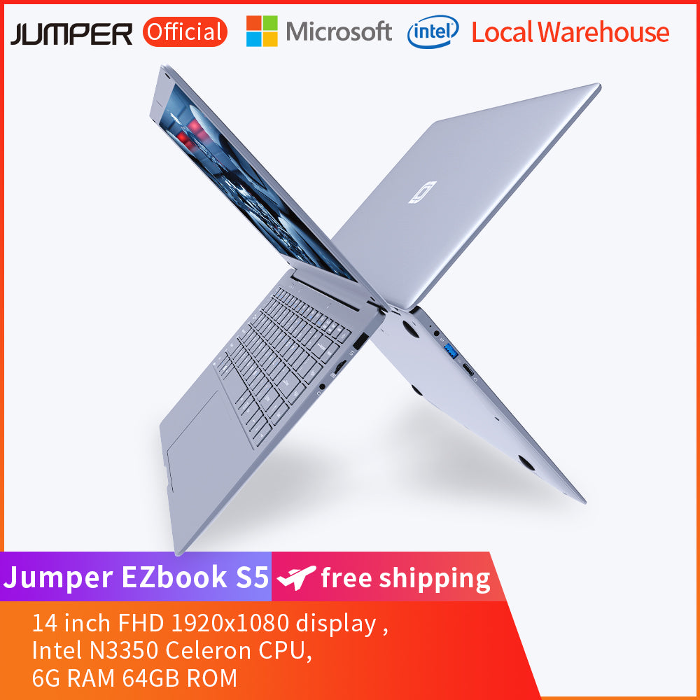 Jumper EZbook S5(2020 Version) 14 inch Laptop 6GB RAM+64GB ROM-Grey